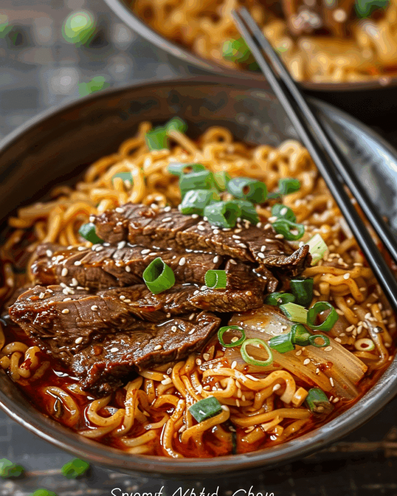 Spicy Steak Ramen Noodles