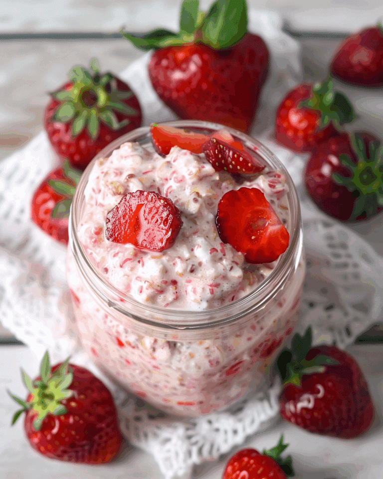Strawberries and Cream Overnight Oats
