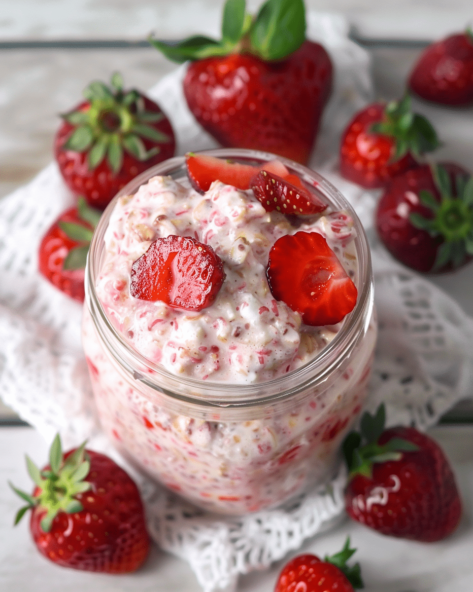 Strawberries and Cream Overnight Oats
