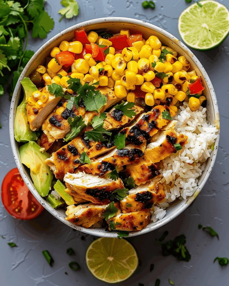 Street Corn Chicken Rice Bowl