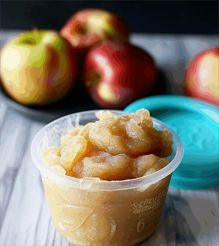 Super Easy Frozen Applesauce Snack for Kids