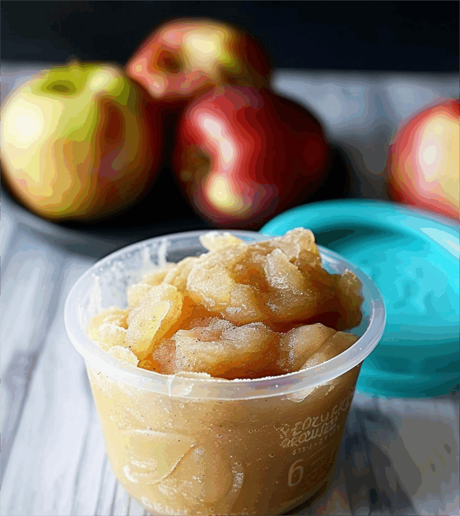Super Easy Frozen Applesauce Snack for Kids