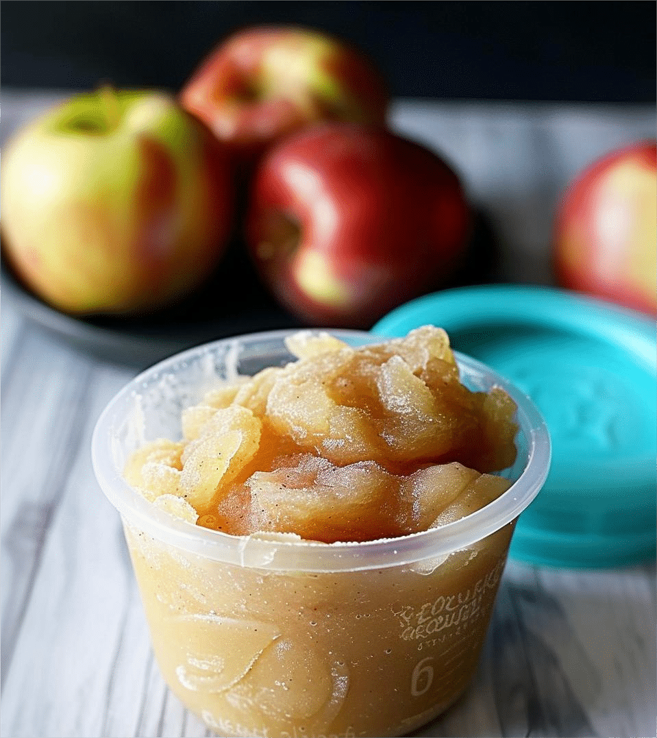 Super Easy Frozen Applesauce Snack for Kids