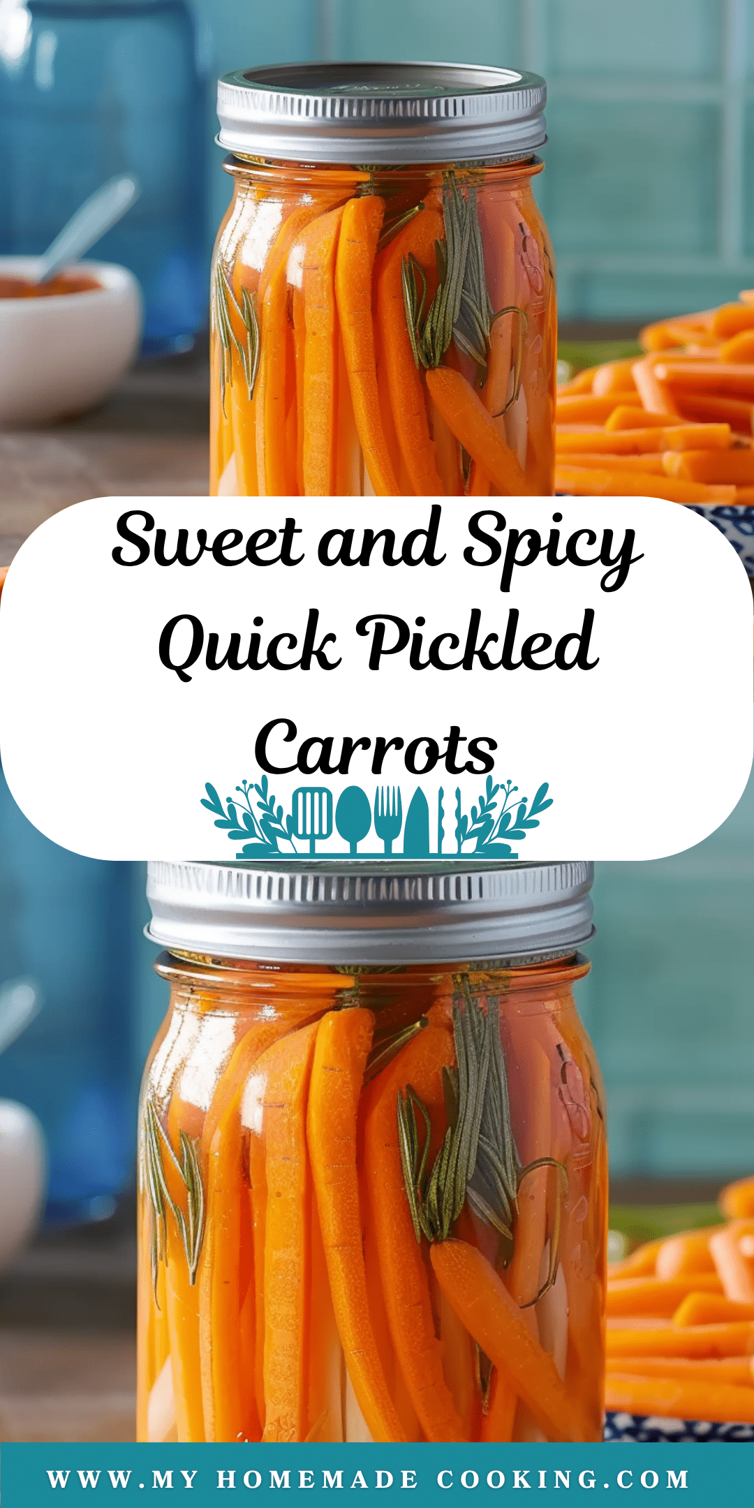 Sweet and Spicy Quick Pickled Carrots | My Homemade Cooking