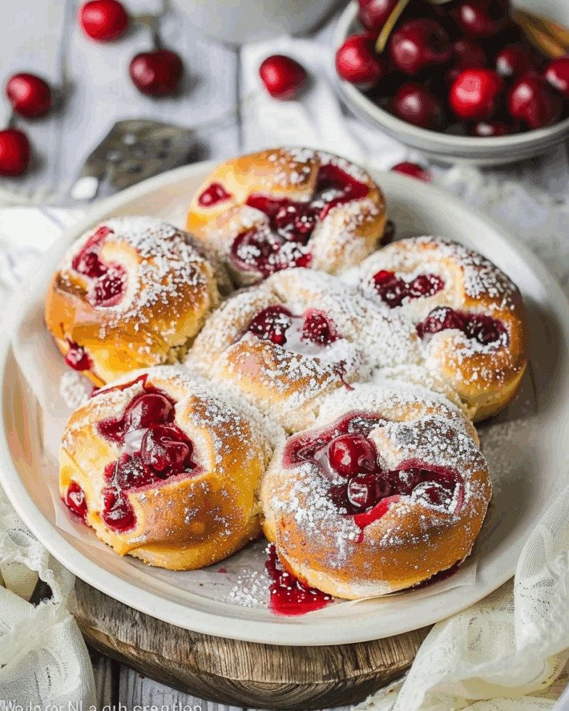 Sweet Cherry Filled Buns