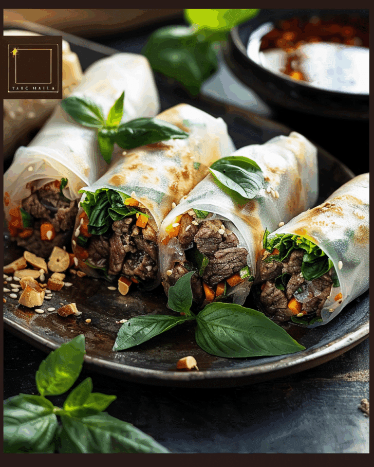 Thai Basil Beef Rolls