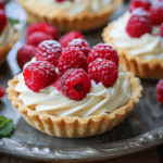 Vanilla Cream Tarts With Fresh Raspberries