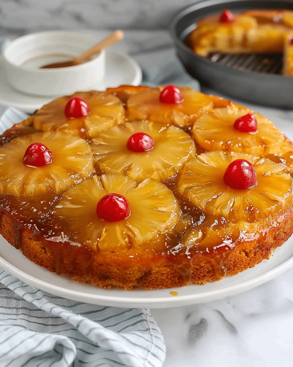 Air Fryer Pineapple Upside Down Cake Recipe