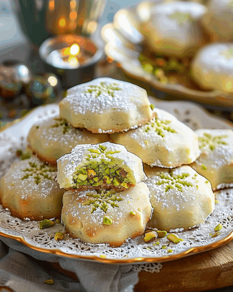 Homemade Pistachio Wedding Cookies