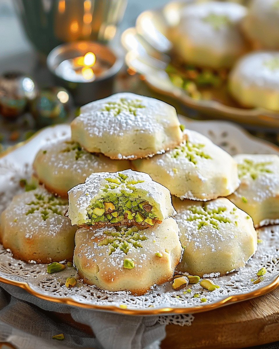 Homemade Pistachio Wedding Cookies