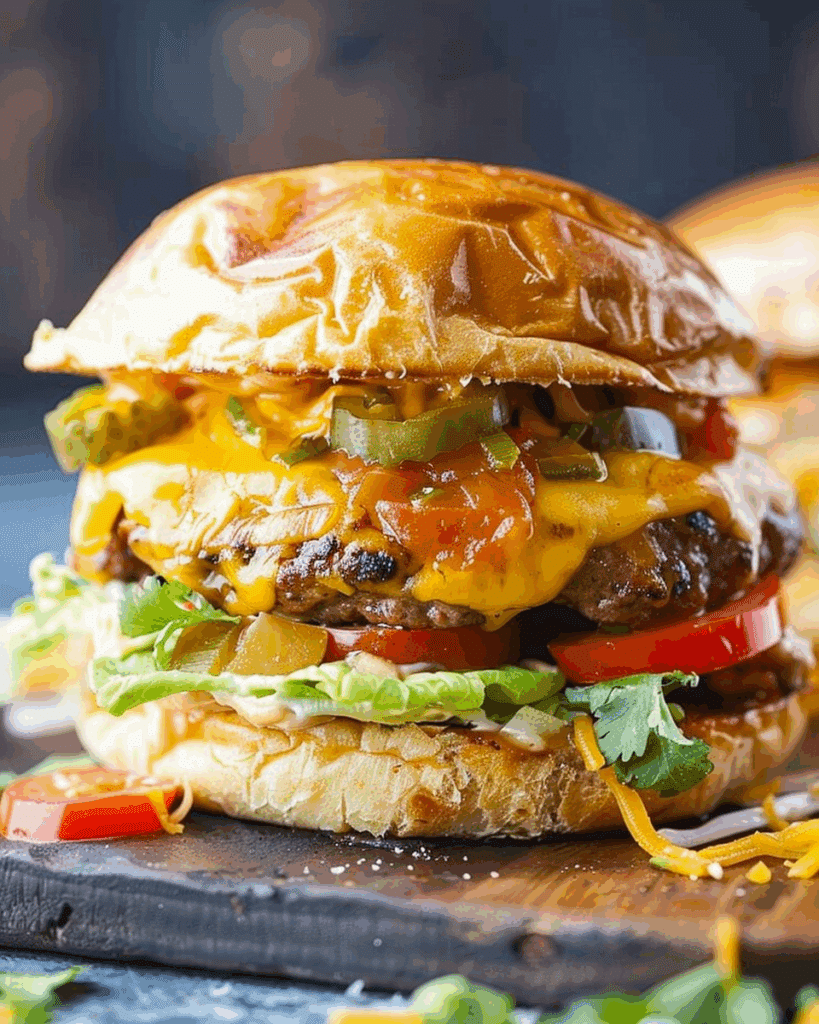 Cheesy Beef Enchilada Burgers