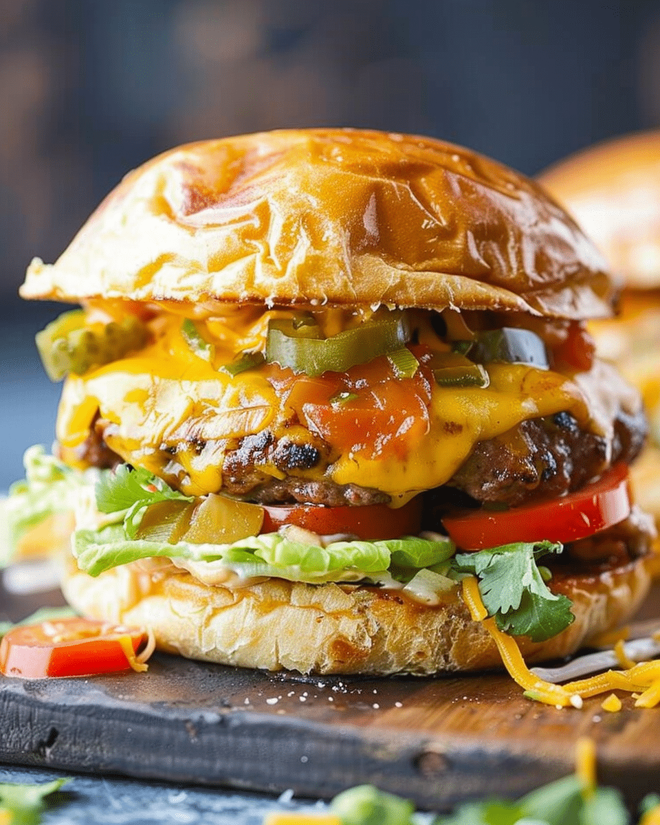 Cheesy Beef Enchilada Burgers