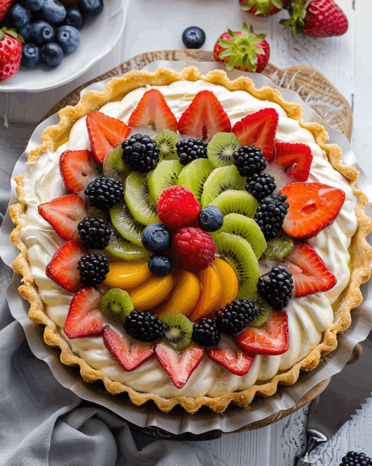 Fresh Fruit Tart with Vanilla Mascarpone Cream