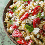Creamy Strawberry Feta Pasta Salad