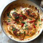 Creamy Garlic Red Pepper Chicken Recipe