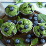 Blender Spinach Blueberry Muffins