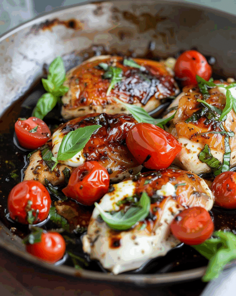 Garlic Balsamic Caprese Chicken