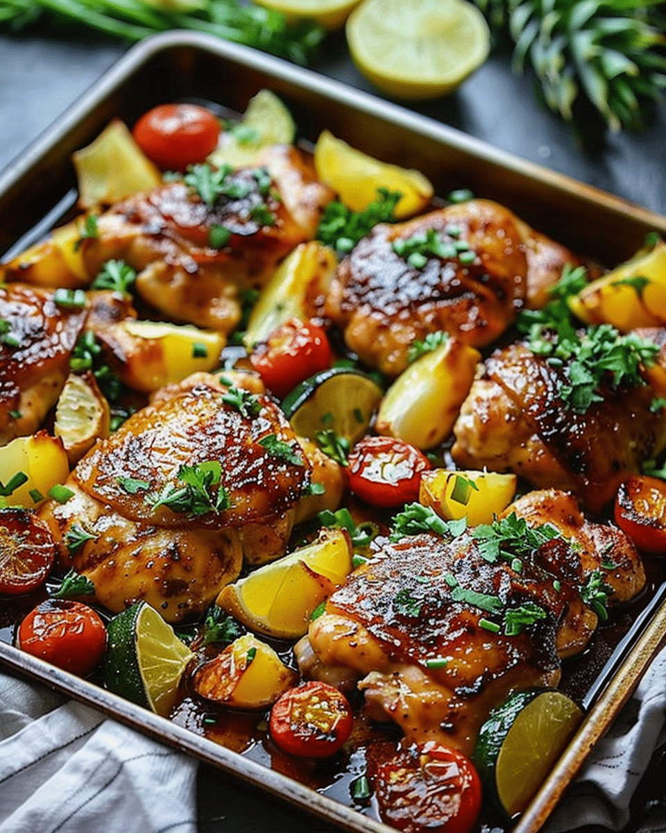 Hawaiian Chicken Sheet Pan