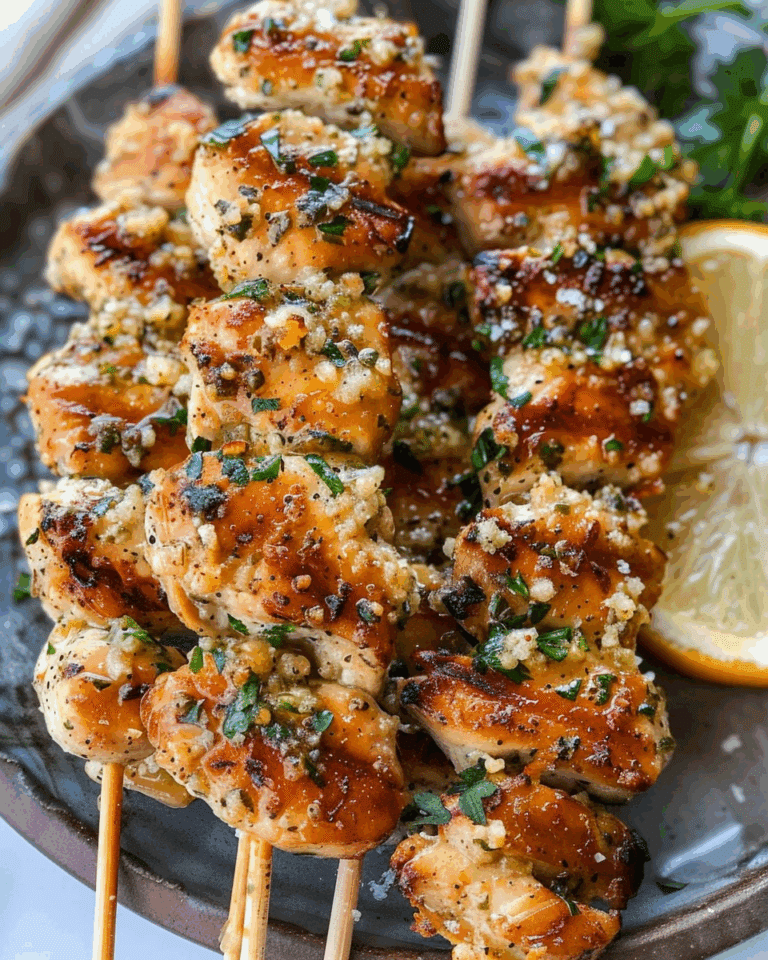 Ranch Garlic Parmesan Chicken Skewers