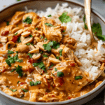 Easy Thai Peanut Chicken (Slow Cooker Recipe)