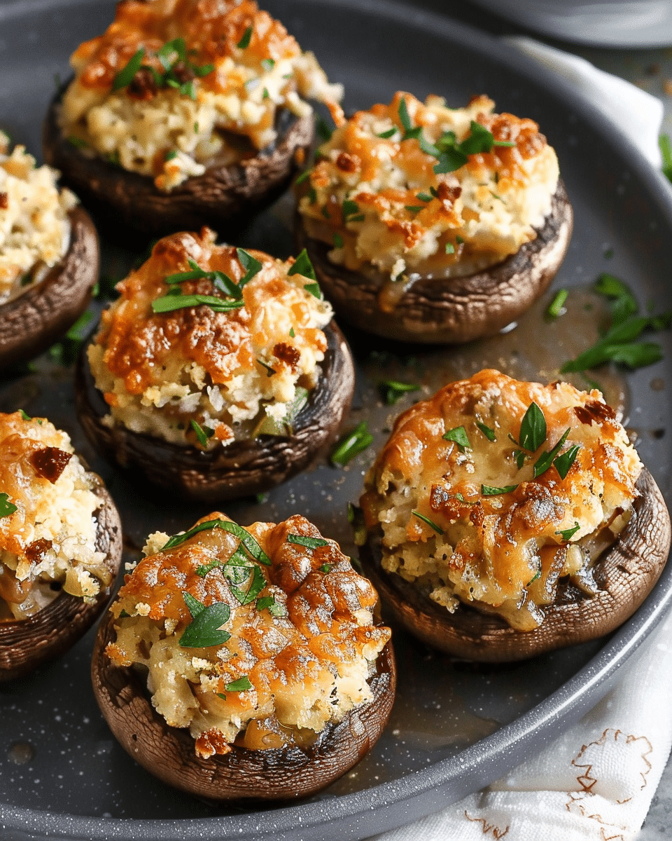 Air Fryer Stuffed Mushrooms – Cheesy Herb-Packed Appetizer