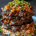 Korean BBQ Beef Rice Stack