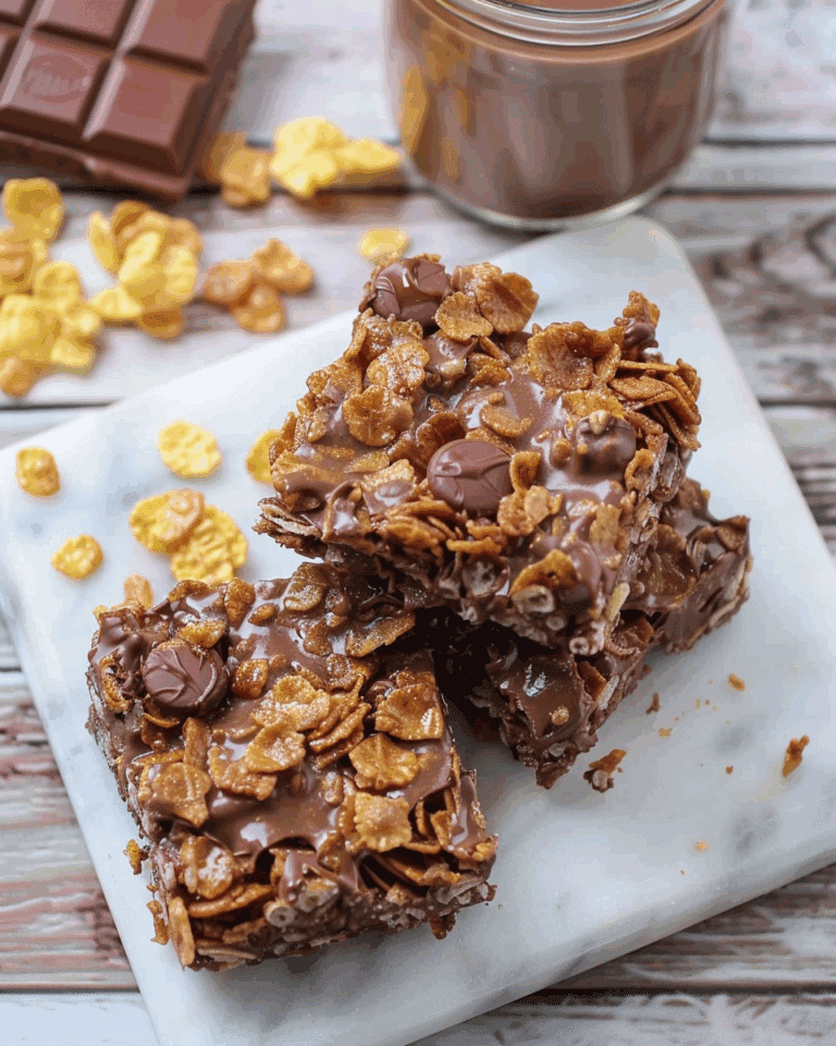No-Bake Nutella Cornflake Treats