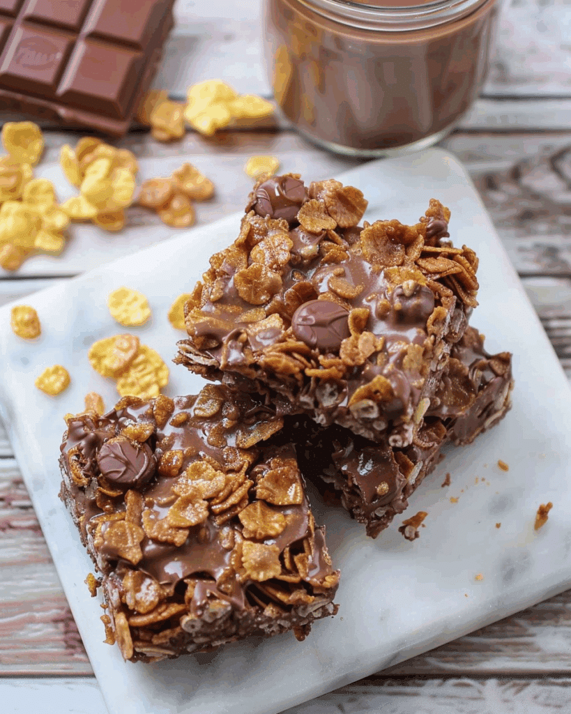 No-Bake Nutella Cornflake Treats