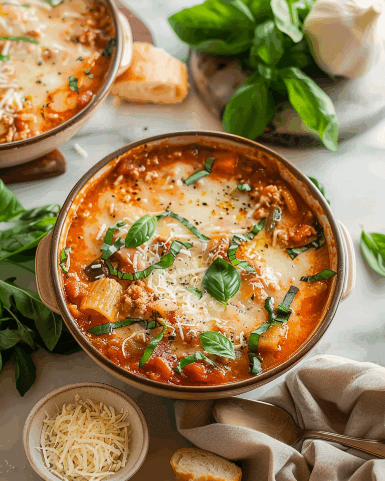 Easy Creamy Lasagna Soup