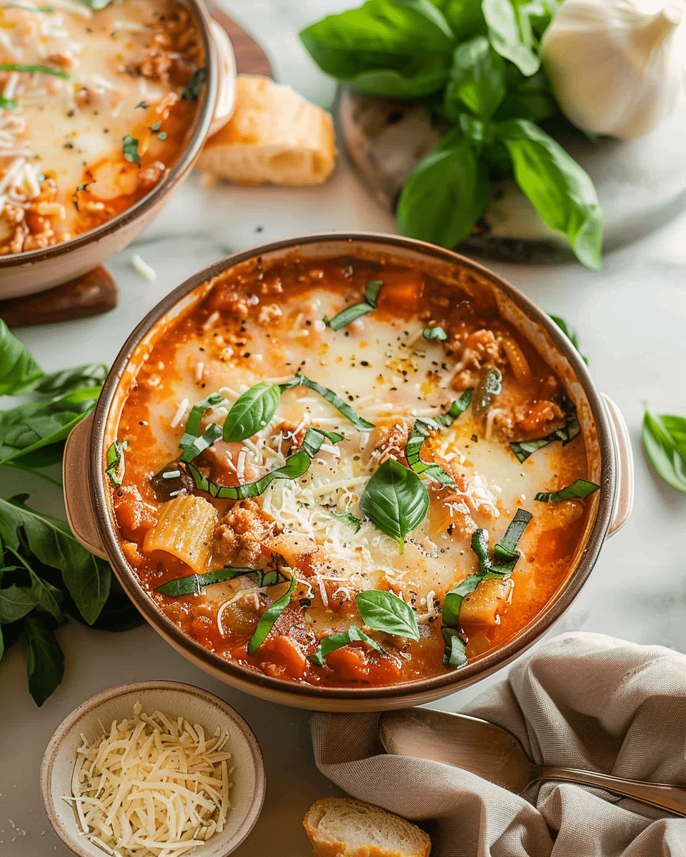 Easy Creamy Lasagna Soup