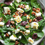 Delightful Autumn Spinach and Goat Cheese Salad