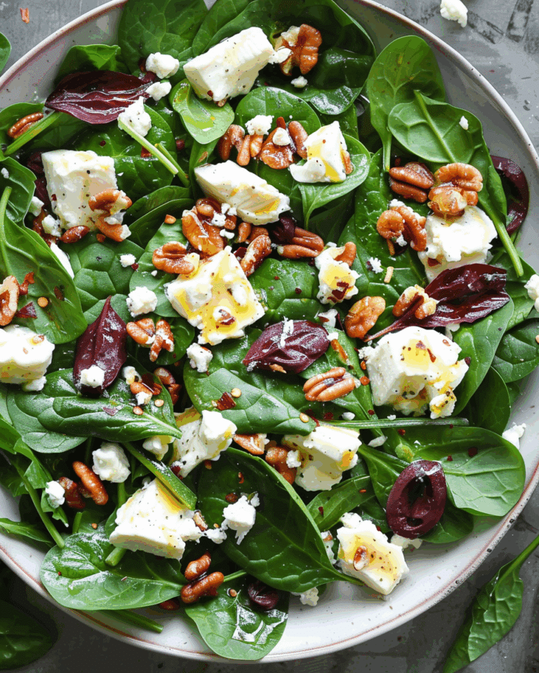 Delightful Autumn Spinach and Goat Cheese Salad