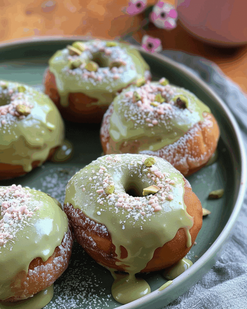 Pistachio Doughnuts