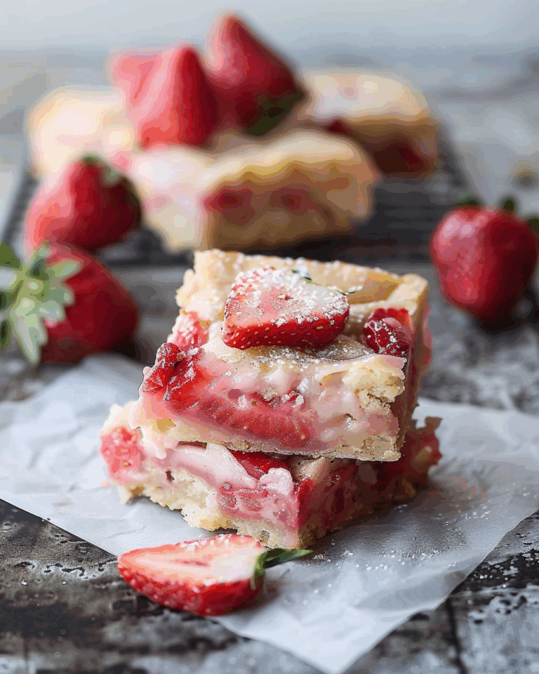 Strawberry Lemon Blondies