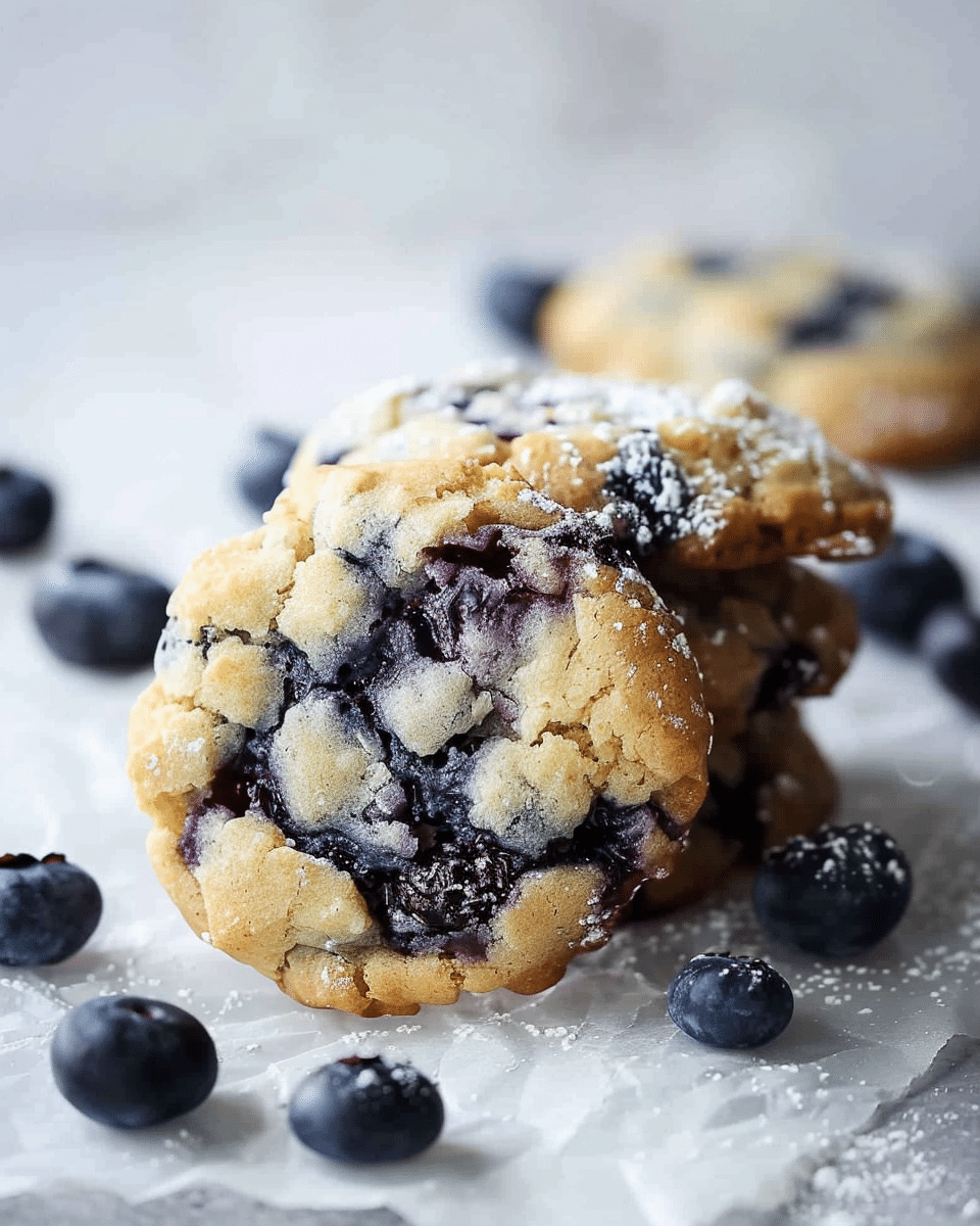 Blueberry Muffin Cookies (Crumbl Copycat)