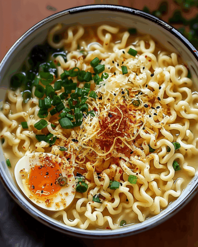 Creamy Garlic Parmesan Ramen