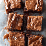 No‑Bake Salted Caramel Brownies