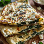 Spinach and Feta Gozleme (Turkish Flatbread)