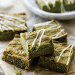 Fudgy Matcha Brownies with White Chocolate