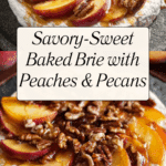Baked Brie with Peaches, Pecans, and Honey Recipe