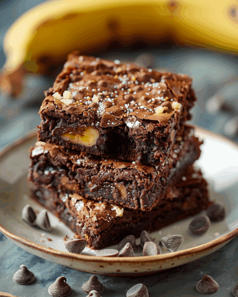 Healthy Banana Chocolate Brownies