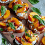 Quick Peach Bruschetta with Whipped Ricotta: Delight in Every Bite!