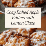 Baked Apple Fritters with Glaze Recipe