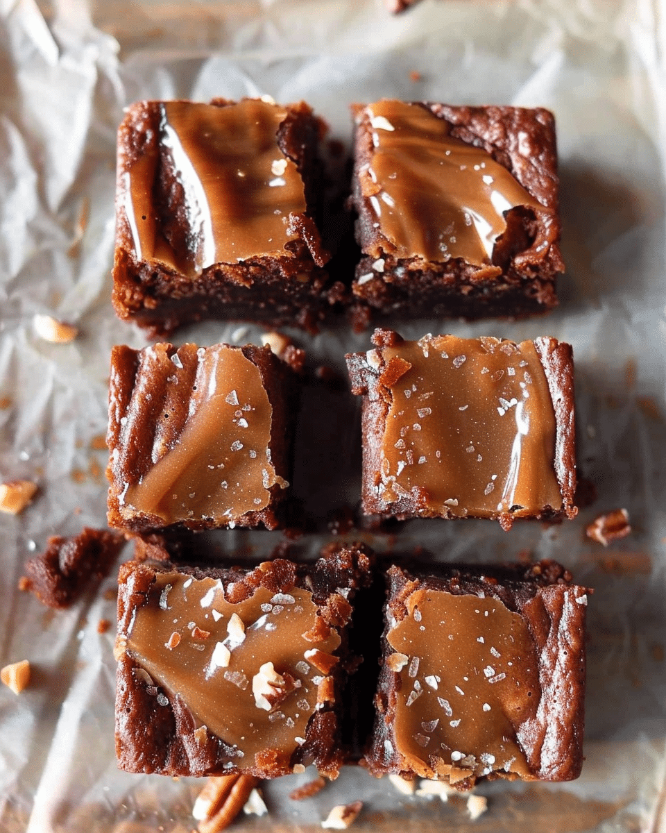 No Bake Caramel Brownies