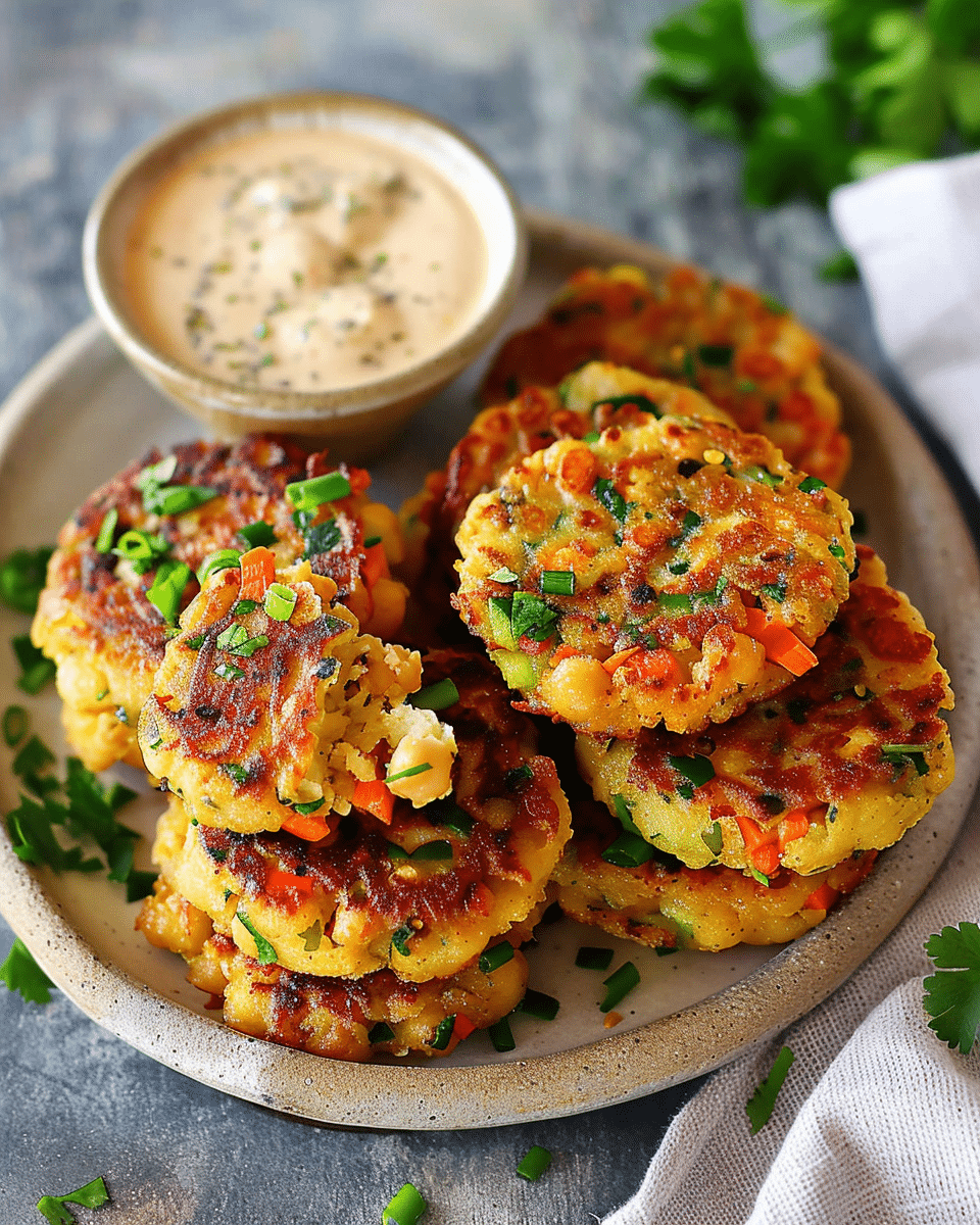 Vegetable Chickpea Fritters