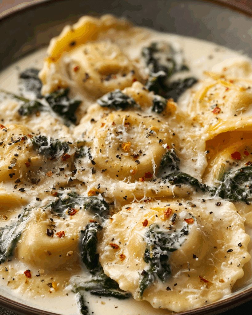 Creamy Tuscan Ravioli Soup Recipe