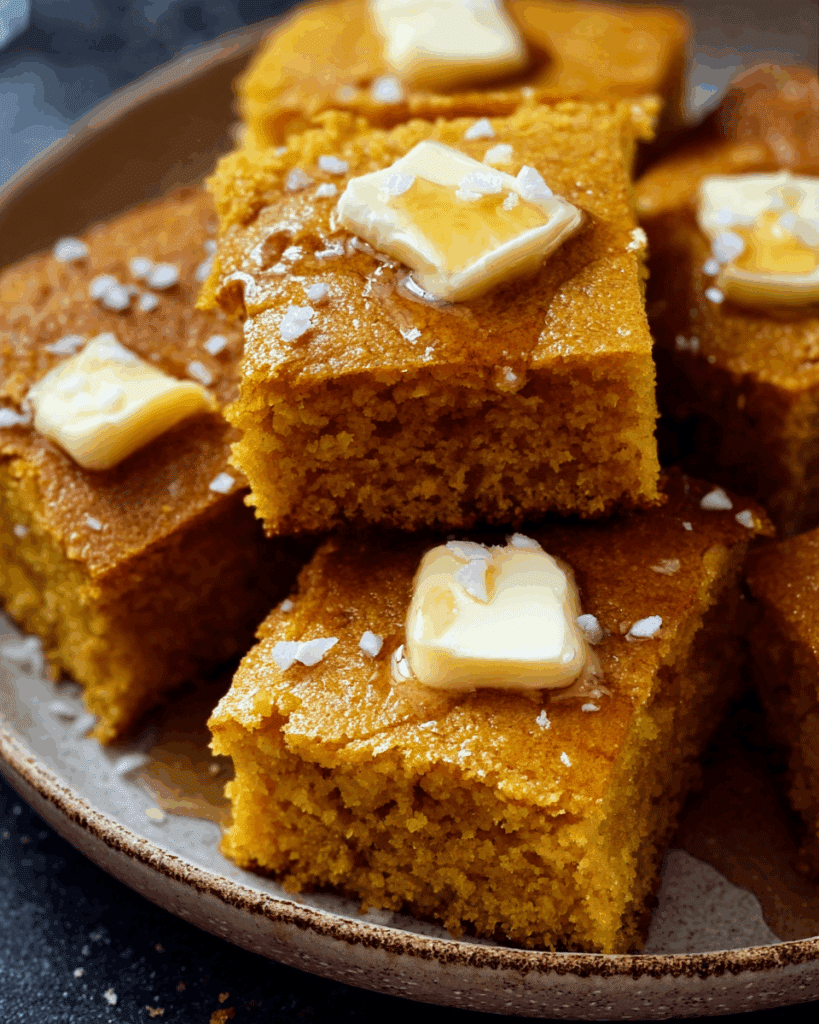 Pumpkin Cornbread with Cinnamon Honey Butter Recipe