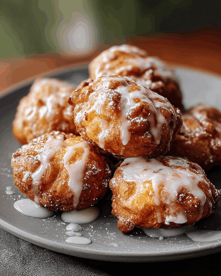 Baked Apple Fritters with Glaze Recipe
