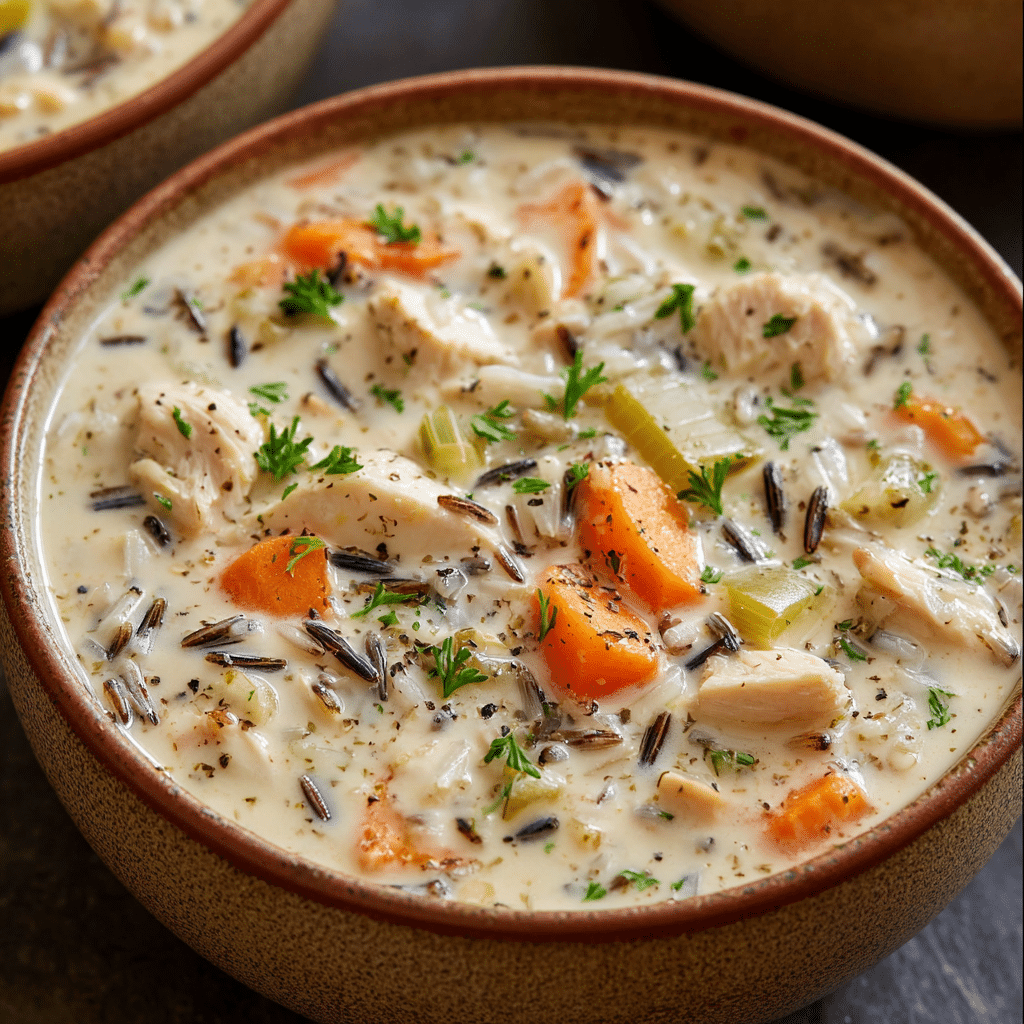 Creamy Crockpot Chicken Wild Rice Soup Recipe - Recipe Image