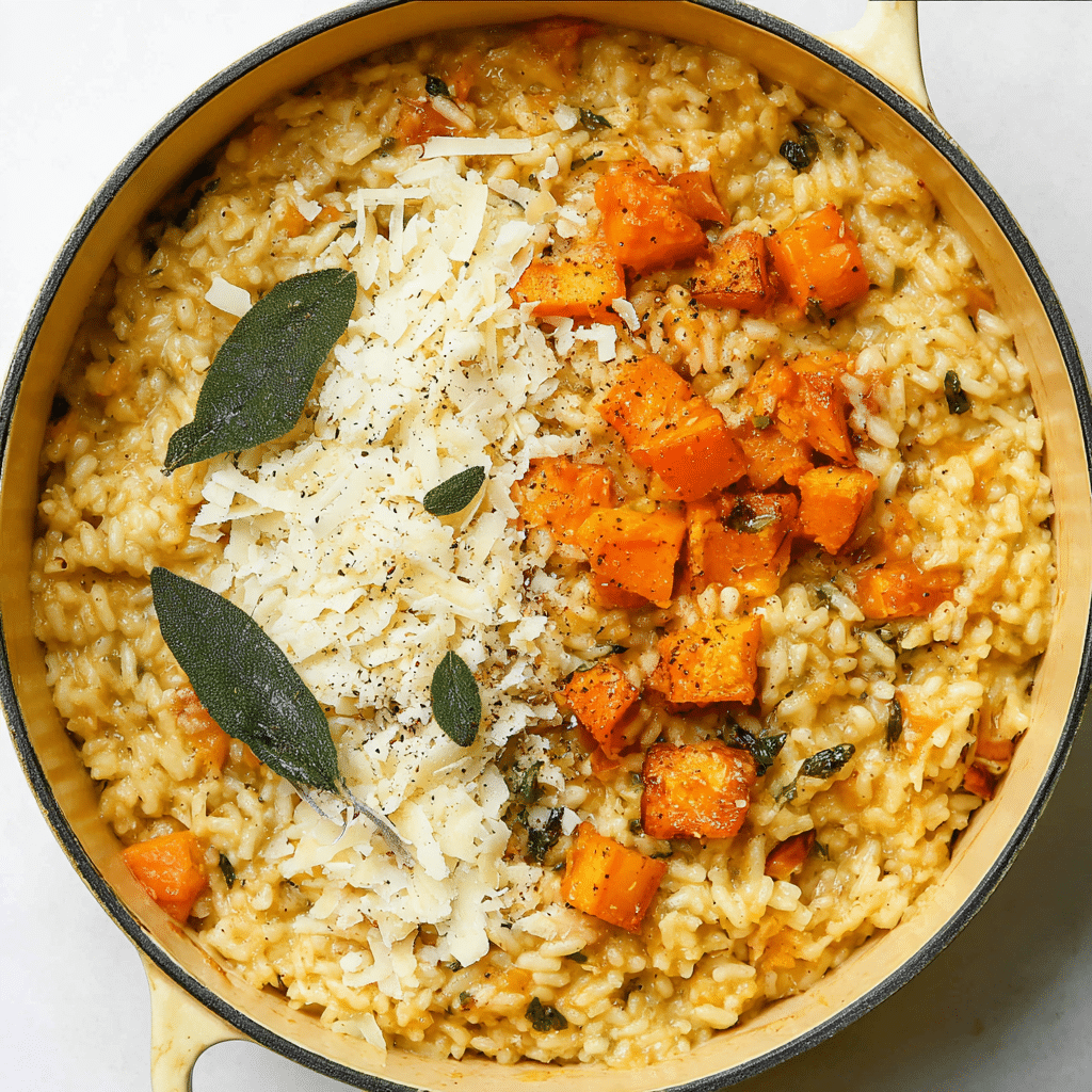 Butternut Squash Risotto with Sage and Parmesan Recipe